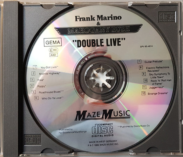 Frank Marino & Mahogany Rush : Double Live (CD, Album)