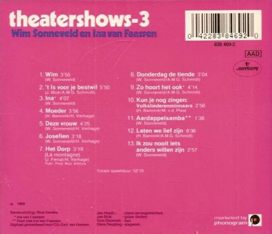 Wim Sonneveld En Ina Van Faassen : Theatershows-3 (Wim Sonneveld En Ina van Faassen) (CD, Album, RE)