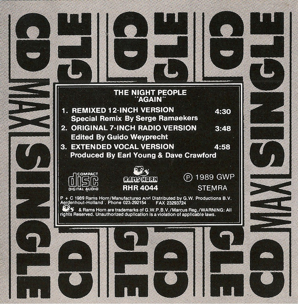 The Night People : Again (Remix) (CD, Maxi)