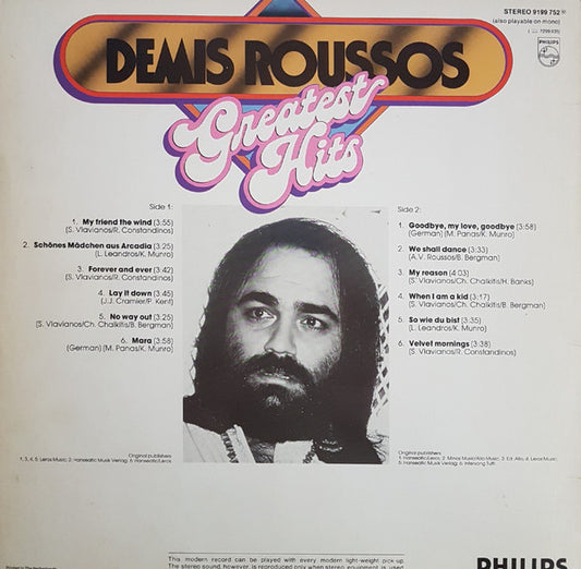 Demis Roussos : Greatest Hits (LP, Comp)