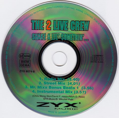 The 2 Live Crew : Shake A Lil' Somethin'... (CD, Single)