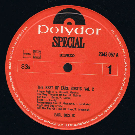 Earl Bostic : The Best Of Earl Bostic Vol. 2 (LP, Comp)