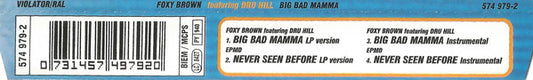 Foxy Brown Featuring Dru Hill : Big Bad Mamma (CD, Maxi)