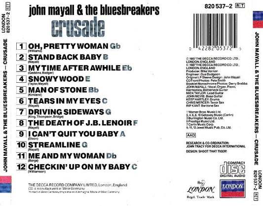 John Mayall & The Bluesbreakers : Crusade (CD, Album, RE)