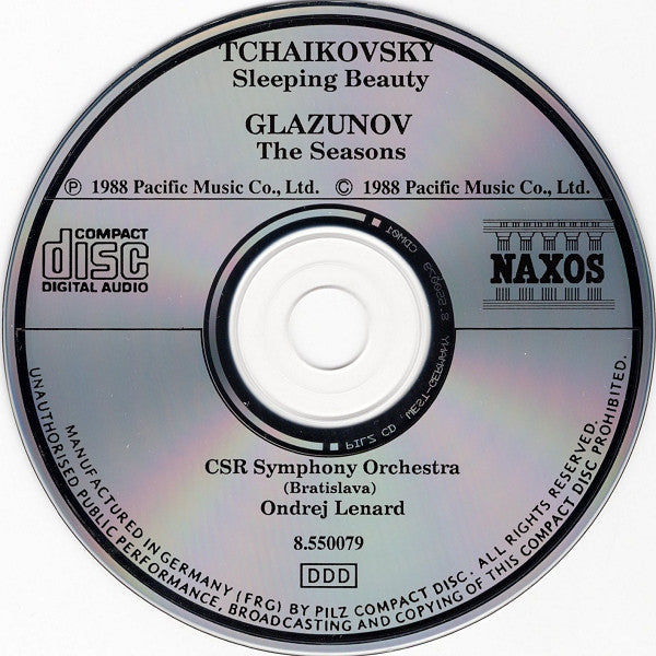 Pyotr Ilyich Tchaikovsky • Alexander Glazunov • Slovak Radio Symphony Orchestra • Ondrej Lenárd : Sleeping Beauty = Dornroeschen = La Belle Au Bois Dormant • The Seasons = Die Jahreszeiten = Les Saisons (CD, Album)