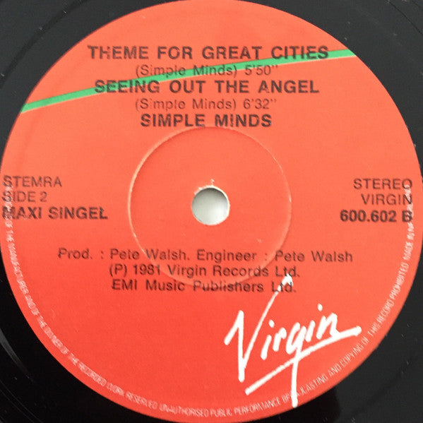 Simple Minds : Promised You A Miracle (12", Single)