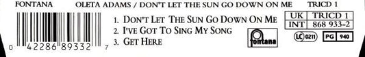 Oleta Adams : Don't Let The Sun Go Down On Me (CD, Single)