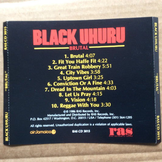 Black Uhuru : Brutal (CD, Album)