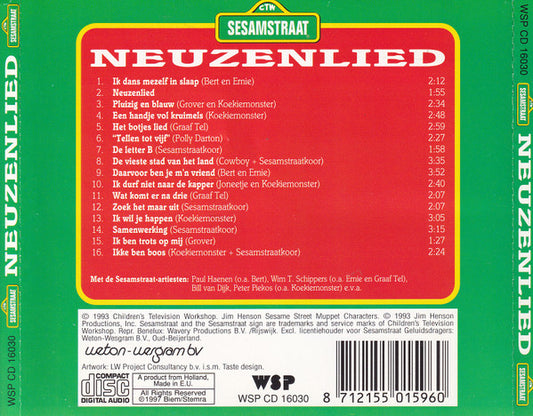 Sesamstraat : Neuzenlied En Andere Hits Uit Sesamstraat (CD, Album, Comp, RE)