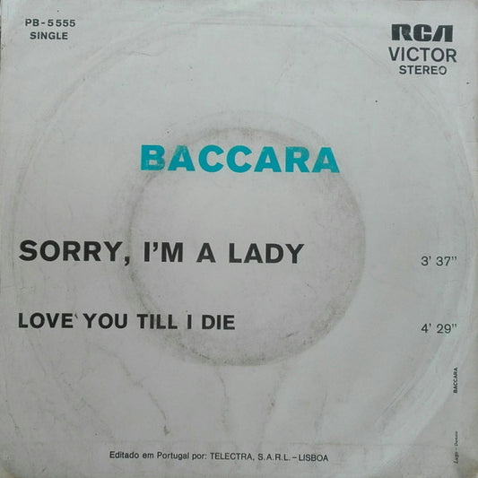 Baccara : Sorry, I'm A Lady (7", Single)