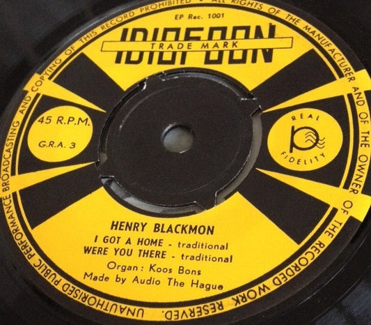 Henry Blackmon, Koos Bons : Henry Blackmon - Bariton (7", EP)