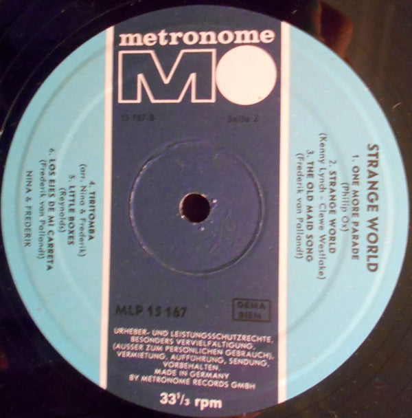 Nina & Frederik : Strange World (LP, Album)