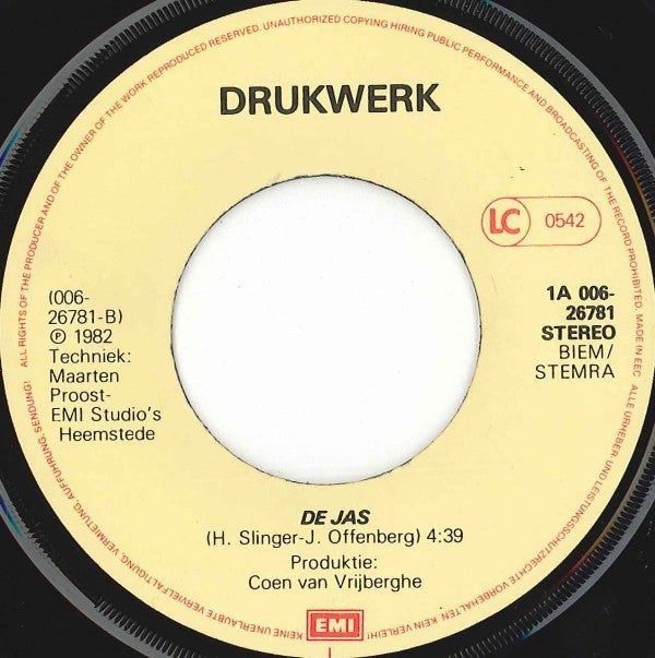 Drukwerk : Wat Dom / De Jas (7", Single)