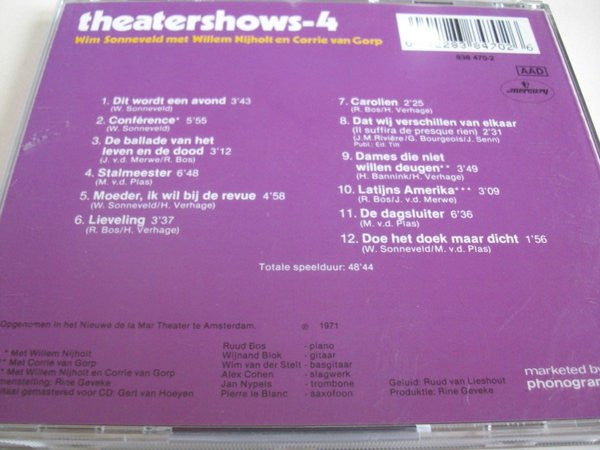 Wim Sonneveld Met Willem Nijholt En Corrie Van Gorp : Theatershows-4 (Wim Sonneveld Met Willem Nijholt En Corrie Van Gorp) (CD, Album, RE)