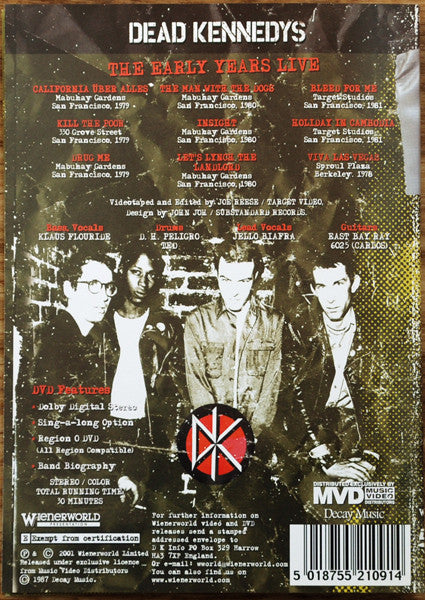 Dead Kennedys : The Early Years Live (DVD)