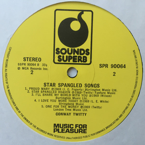 Conway Twitty : Star Spangled Songs (LP, Comp)