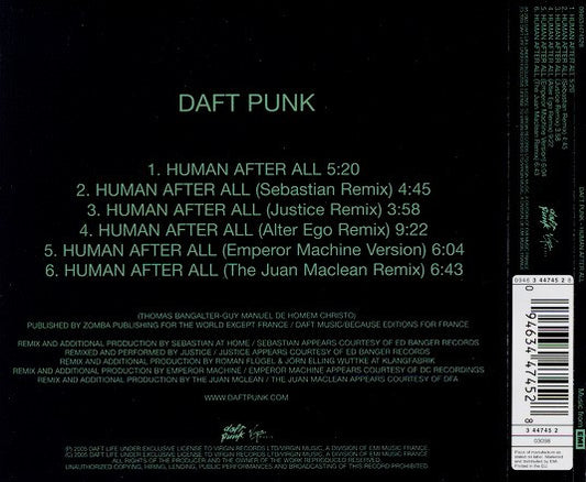 Daft Punk : Human After All (CD, Maxi, Copy Prot., MP)