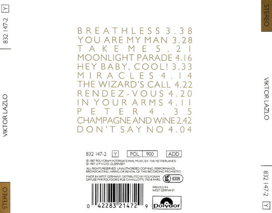 Viktor Lazlo : Viktor Lazlo (CD, Album)