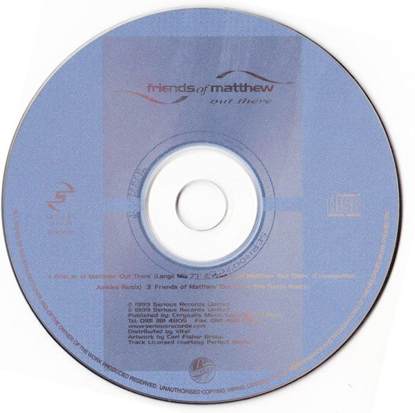 Friends Of Matthew : Out There (CD, Single)