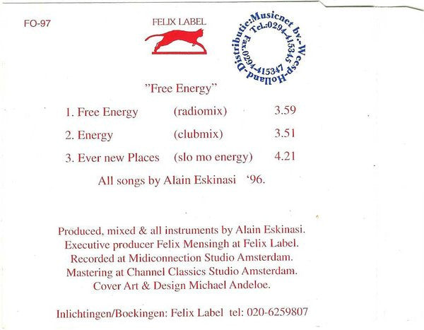 Alain Eskinasi : Energy (CD, Maxi)