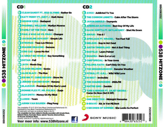 Various : 538 - Hitzone 69 (2xCD, Comp, Tex)