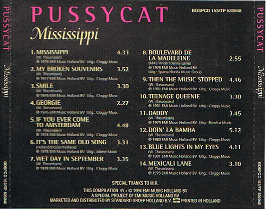 Pussycat (2) : Mississippi (CD, Comp)