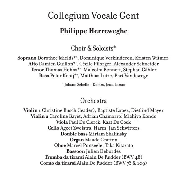 Johann Sebastian Bach, Collegium Vocale, Philippe Herreweghe : Ich Elender Mensch - Leipzig Cantatas (CD, Album)