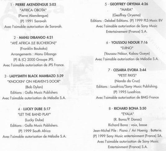 Various : United Voices Of Africa No. 2 (CD, Comp)