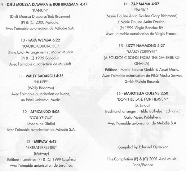 Various : United Voices Of Africa No. 2 (CD, Comp)