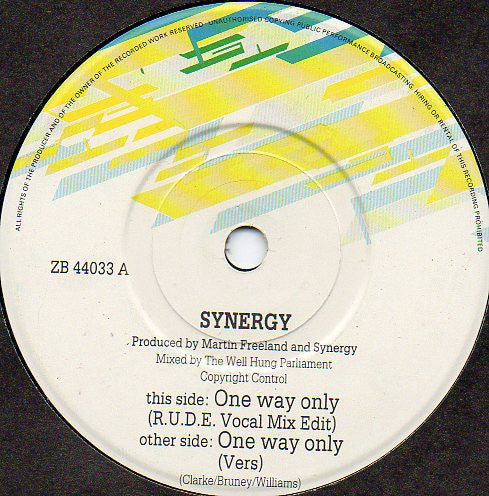 Synergy (14) : One Way Only (7")