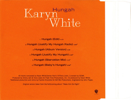 Karyn White : Hungah (CD, Maxi)