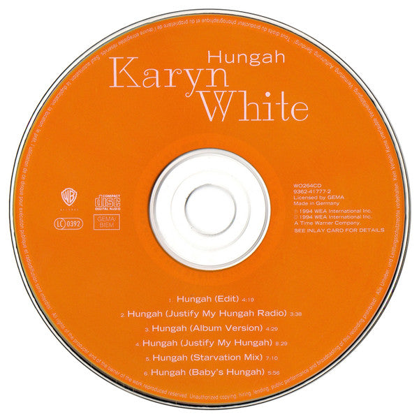 Karyn White : Hungah (CD, Maxi)