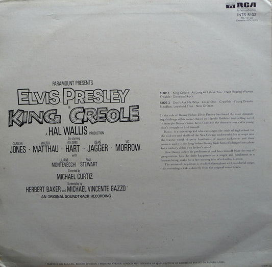 Elvis Presley : King Creole (LP, Album, Mono, RE)