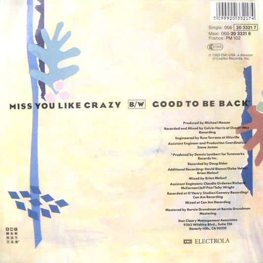 Natalie Cole : Miss You Like Crazy (7", Single)