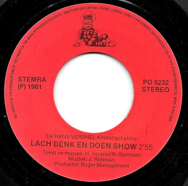 De Hans Versnel Kinderlachshow : Het Grote Fliplied (7", Single)