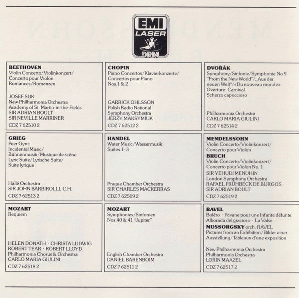 Mendelssohn* / Bruch* - Yehudi Menuhin / Frühbeck De Burgos* / Boult* : Violin Concertos (CD, Comp)
