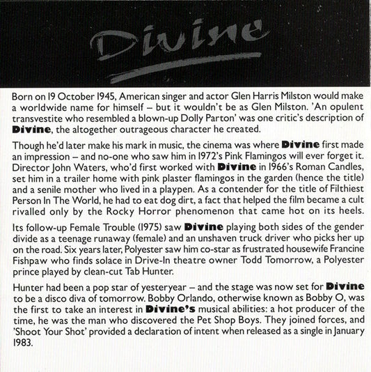 Divine : Shoot Your Shot (CD, Comp)