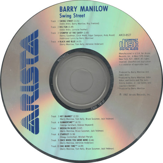 Barry Manilow : Swing Street (CD, Album)