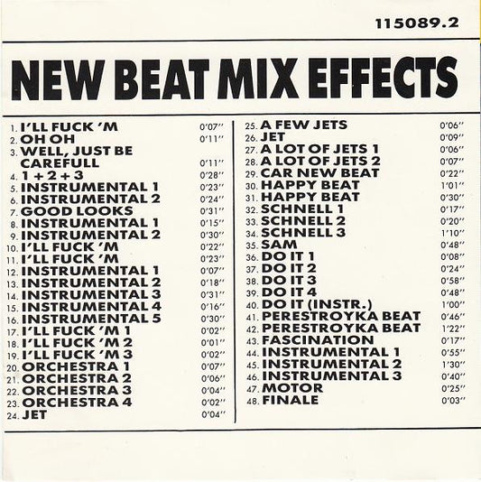 Speck & Roan : New Beat Mix Effects (CD)