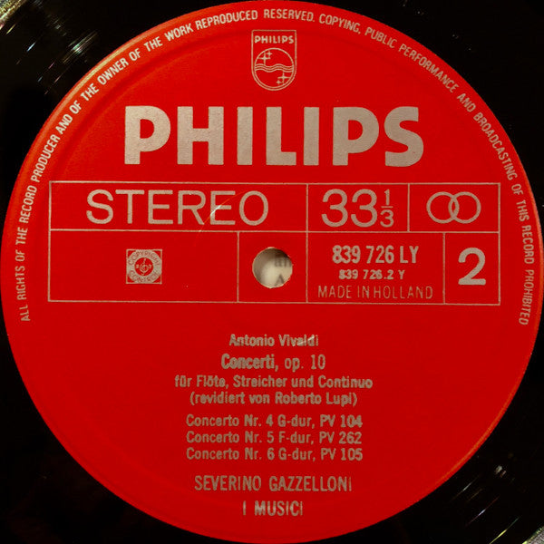 Antonio Vivaldi - I Musici, Severino Gazzelloni : Sämtliche Flötenkonzerte Op. 10 (LP)