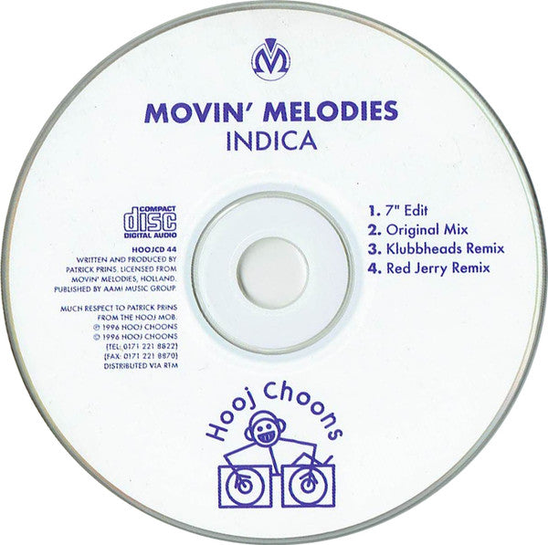 Movin' Melodies : Indica (CD, Single)