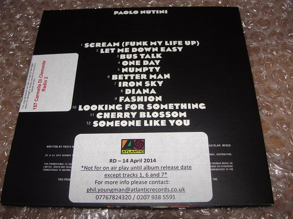 Paolo Nutini : Caustic Love (CDr, Album, Promo)