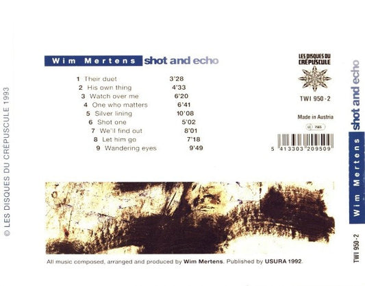 Wim Mertens : Shot And Echo (CD, Album)
