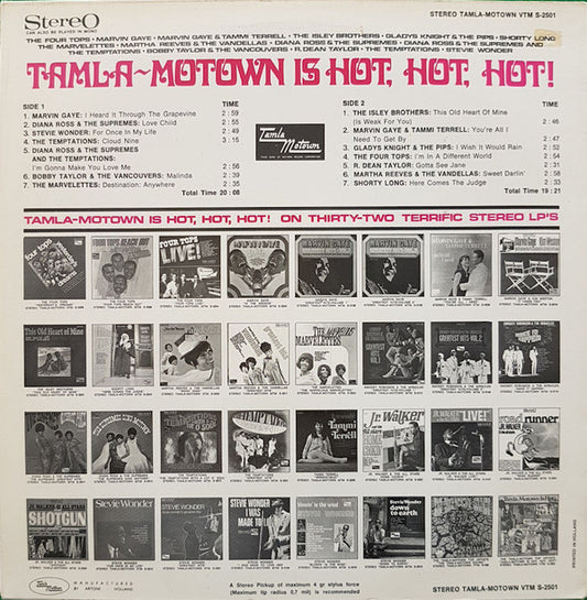 Various : Tamla Motown Is Hot, Hot, Hot! (LP, Comp)
