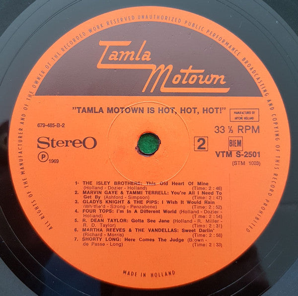 Various : Tamla Motown Is Hot, Hot, Hot! (LP, Comp)