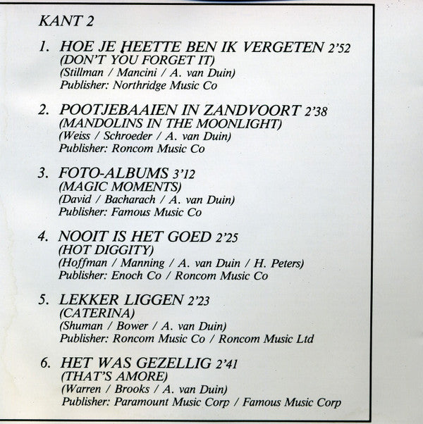 André van Duin : Zing (CD, Album)