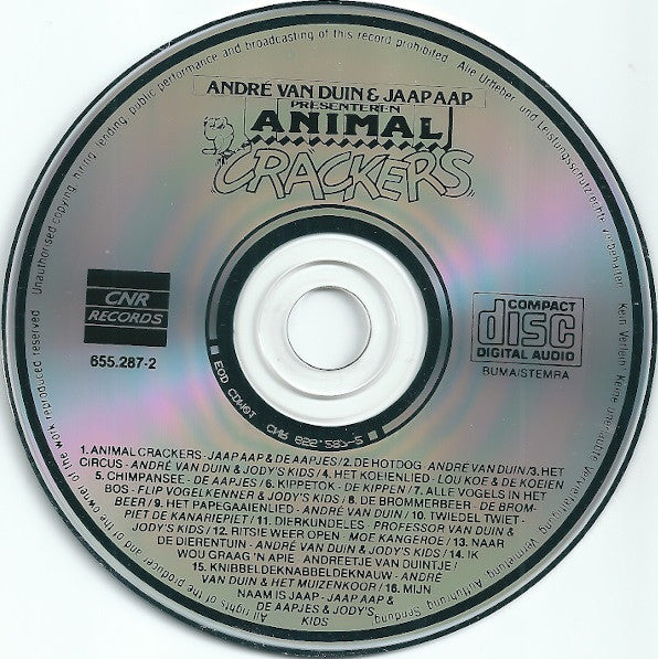 André van Duin & Jaap Aap : Presenteren Animal Crackers (CD, Album)