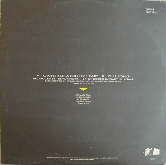 Yes : Owner Of A Lonely Heart (12")