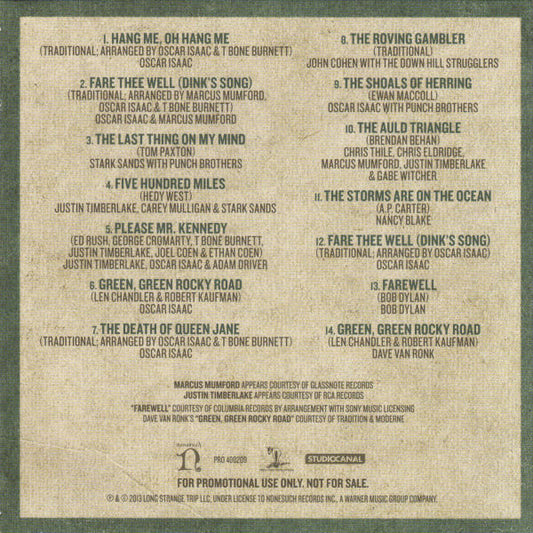 Various : Inside Llewyn Davis (Original Soundtrack Recording) (CD, Album, Promo)