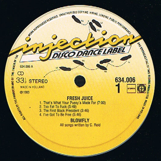 Blowfly : Fresh Juice (LP, Album)